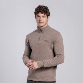 CAV.TOSCANA Herren Pullover WOOL HALF ZIP-MAU164